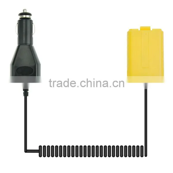 Yellow Battery Eliminator Car Charger for Baofeng UV5R VHF/UHF Walkie Talkie Radio Accessories