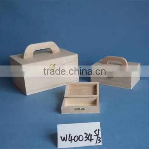 Handmade Feature Lightweight Wood Box With Handle Wooden Christmas Gift Box Wholesale photo-3