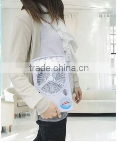 Hot Sale 3 in 1 Multifunction 6 Inch Solar Fan Rechargeable Emergency LED Light photo-2
