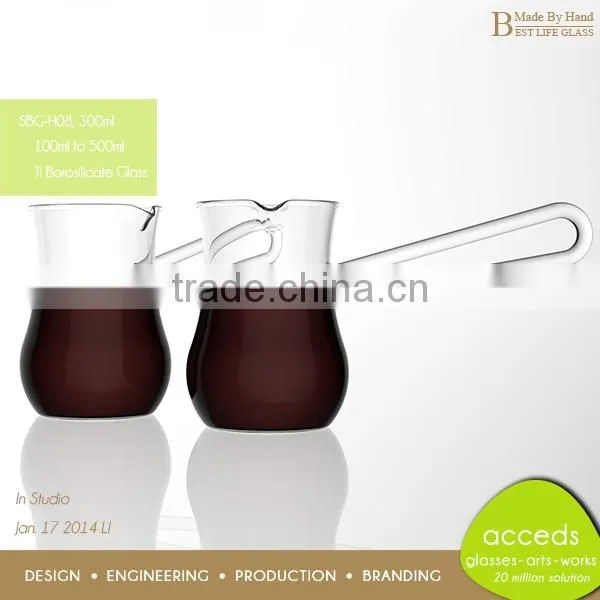 Modern Infuser Creative Heat Resistant Pyrex Glass Tea Pot Handmade photo-2