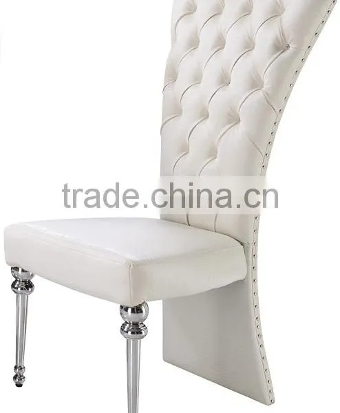 Unique Leg Stainless Steel Dining Chair With High Density Foam A67 photo-5
