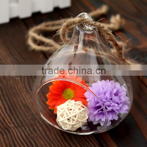 Glass Craft Handmade Home Decoration Hanging Glass Vase for Flowers photo-4