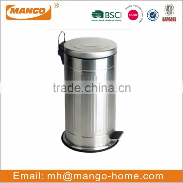 Soft Closing Kitchen Foot Pedal Stainless Steel Trash Bin photo-4