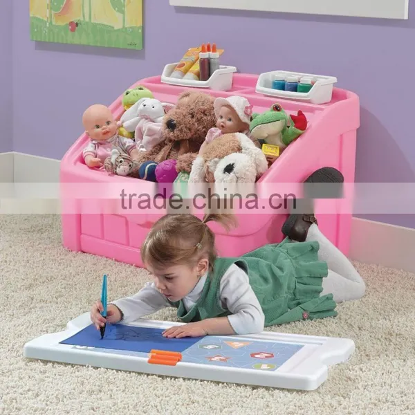 2016 New Custom Children Room Pink Plastic Toys Big Storage Box From ICTC Factory photo-5