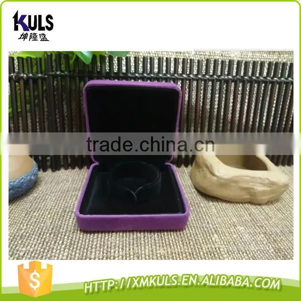 Custom Logo Printed Purple Gray Color Fashion Velvet Jewelry Packing Boxes photo-4