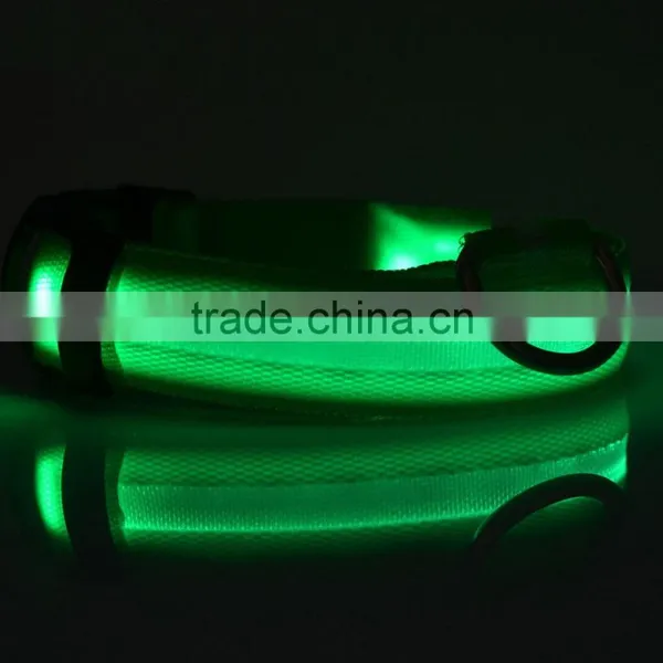 6 Colors S M L L Size LED Light Up Dog Pet Night Safety Bright Flashing Adjustable Nylon Collar photo-4