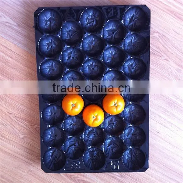 Fresh Produce Packaging Black Disposable Plastic Divided Food Tray photo-4
