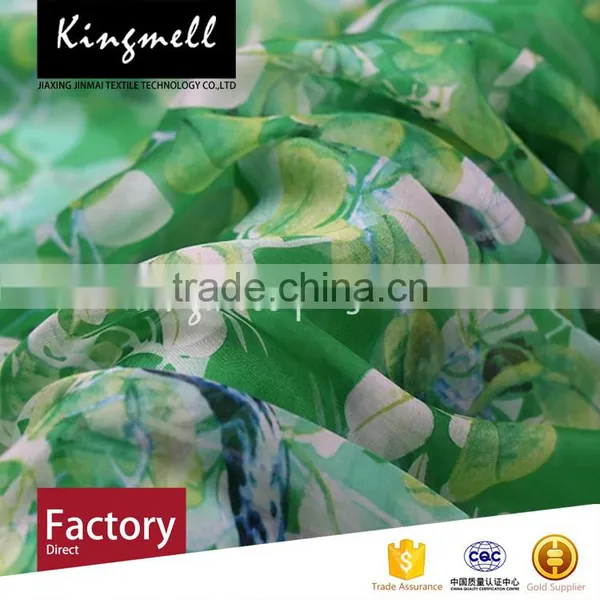 Custom Digital Printed Silk Chiffon Tulle Woven Fabric photo-3