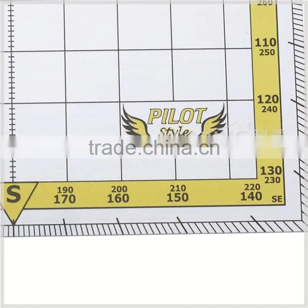 Kearing Plastic Square Ruler for Flight Industry High Quality Protractors# KPP-6 photo-4