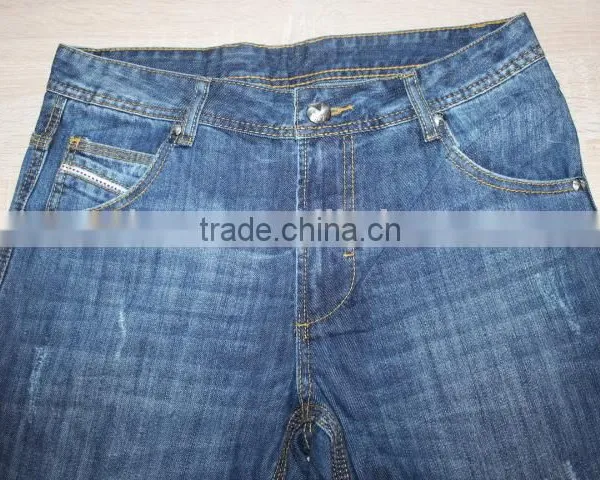 GZY Mens High Quality Designer Light Scratch Denim Biker Jeans Denim Fabric for Jeans Stock photo-5