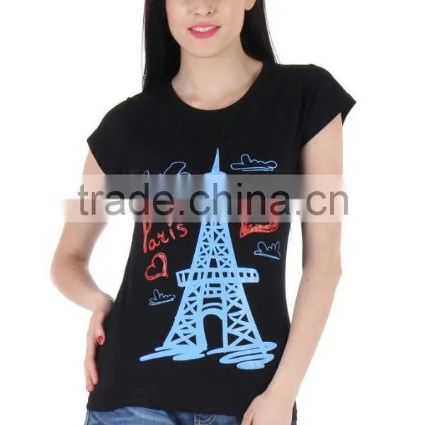 HAODUOYI Summer Woman Fashion O-neck T-shirts Street Style T-shirts Letter Print T-shirts for Wholesale