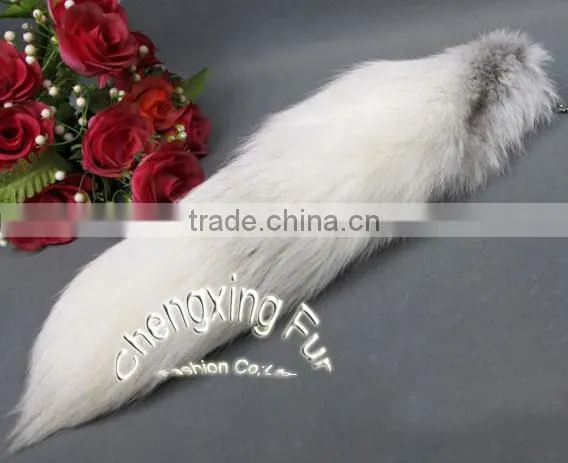CX-R-41 Genuine Fox Fur Tail Key Ring photo-3