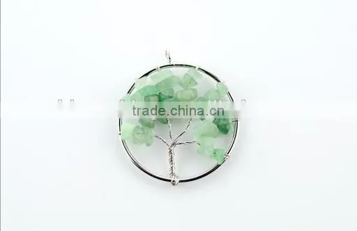 High End Rose Quartz Chip Stone Beads Pendant Diy Wire Wrapped Quartz Stone Charms Pendant 2016 for Sales photo-2