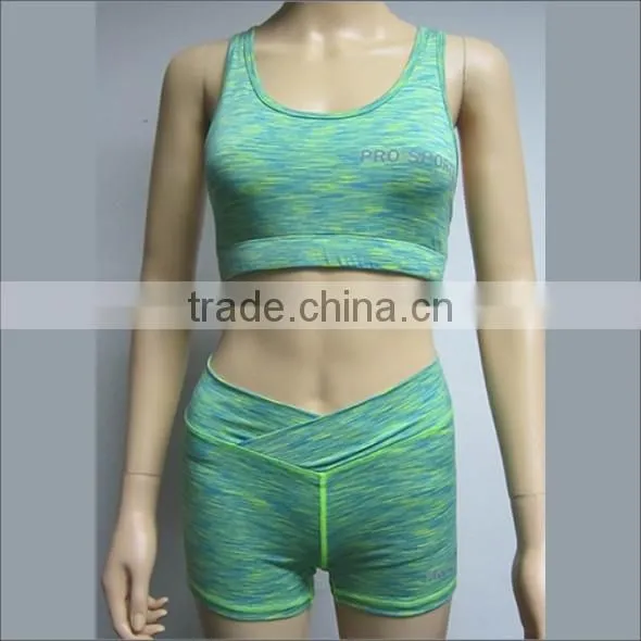 Latest Seamless Sexy Under Wear Ladies Active Bra Yoga Wear Sports Bra Set photo-3