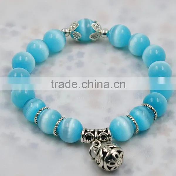 F20076N New Fashion Natural Stones Skull Bracelet For Women Crystal Opal Beads Stone Bracelet photo-4