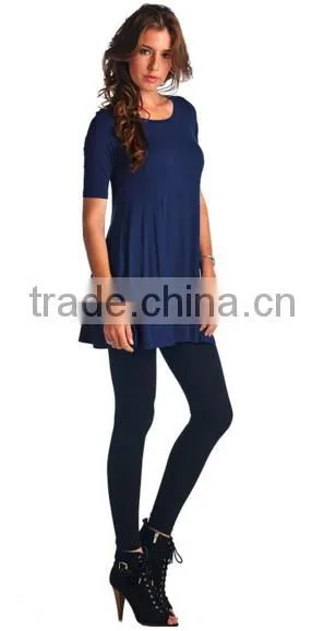 Fashion Womens Clothes Short Sleeve Swing Dress Tunic Tops for Women 2016 photo-6