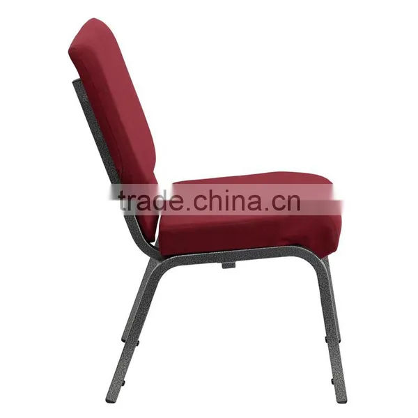 Wholesale Used Hot Sell Item Stacking Metal Church Chair Steel Fabric Stacking Waiting Meeting Room Conference Church Chair photo-2