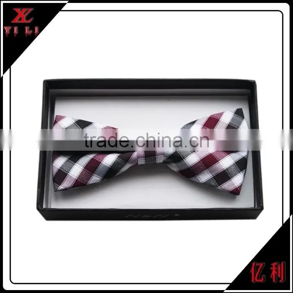 Fashion Men's Bow Tie With Stripes and Grid photo-6