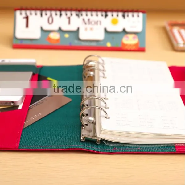A6 PU Cover Agenda Planner With Elastic Band Loose Leaf Binding Diary Customizable Planner photo-3