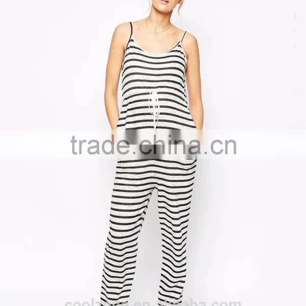 Relaxed Fit Scoop Neck Maternity Clothes,side Pockets Jumpsuit Clothes for Maternity photo-2