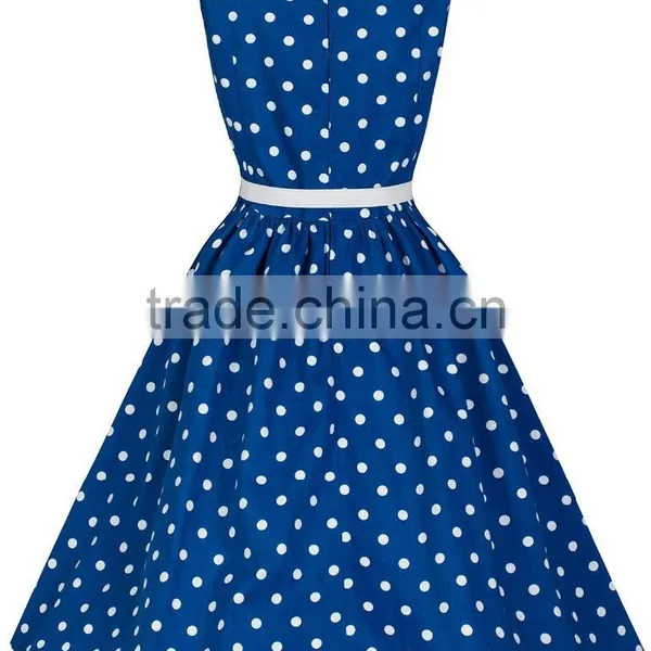 Walson C89342A New 50s Lady Polka Dot Fitted Pencil Wiggle Vintage Retro Style Rockabilly Dress photo-3