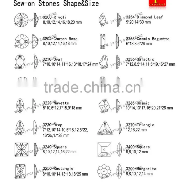 Rivoli 18 mm Flat Back Sew on Stones Beads for Wedding Dress photo-5