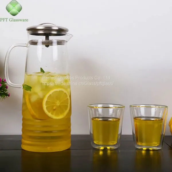 Water Bottle Wholesale Glass Bottle Wholesale Water Jug Glass Decanter Glass Bottle for Kitchen Resturant and Hotel photo-4