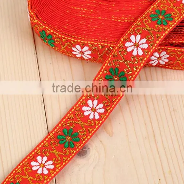 Factory Directly Sale Polyester Jacquard/ethnic/embroidery Ribbon for Garments photo-2