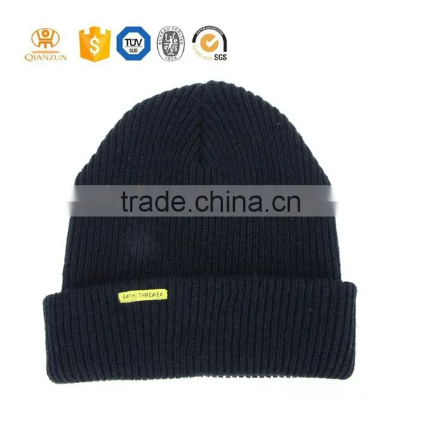 Wholesale Custom Winter Funky Free Polyester Fabric Knitted Beanie photo-3