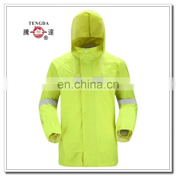 Heavy Duty Reflective Safety Nylon Rain Jacket for Policeman