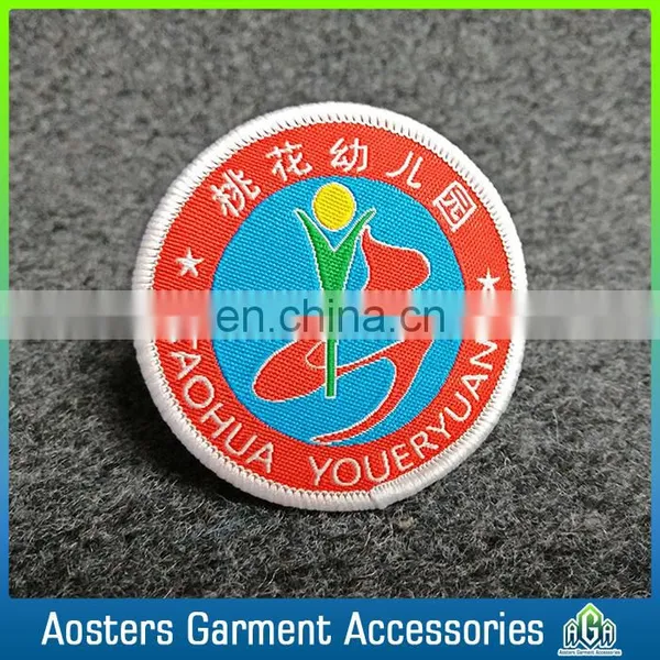 Customized Suit Size Shape School Uniform Woven Badges photo-6