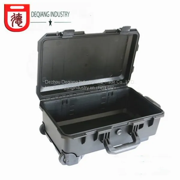 Wheeled Plastic Tool Box Ease Carrying Protective Suitcase Injection Foam Inside Waterproof Case With Pull Rod photo-2
