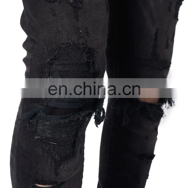 DiZNEW CUSTOM WHOLESALE STRAIGHT SLIM FIT RIPPED JEANS MEN photo-3