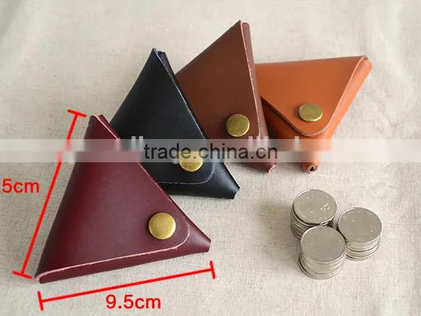 Guangzhou Wholesale Mini Convenient and Practical Genuine Leather Coin Holder Purse With Snap Button photo-3
