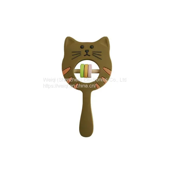 Silicone Teether Cat Rattle Hanging Toy photo-5