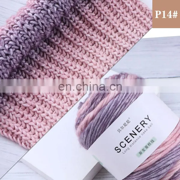 Ready In Stock Lana Para Tejer Merino Wool Yarn Fancy Cake Yarn For Crochet photo-4