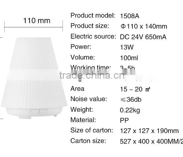 100ml Aromatherapy Essential Oil Diffuser Portable Ultrasonic Cool Mist Aroma Humidifier Mist Fragrance photo-3