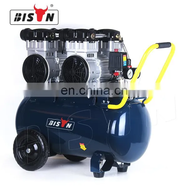 Bison China Manufacturer Piston Compressor 2.2Kw Silent Oilless Piston Dental Mute Air Compressor 3Hp For Dental