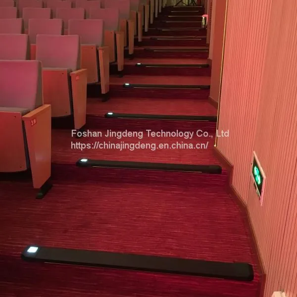 Chinese Factory Wholesale Auditorium Carpet Steps Down Orange Line Light Stair Lights