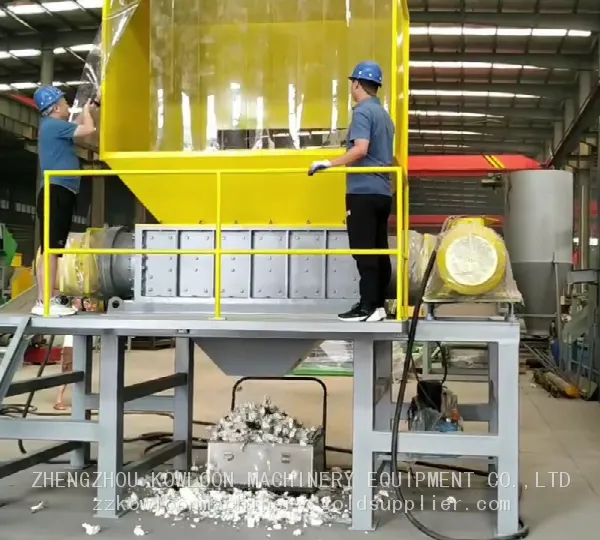 Pyrolysis Tire Steel Wire Shredding Machine Steel Wire Bundle Impurities Removal Shredder Machine photo-4
