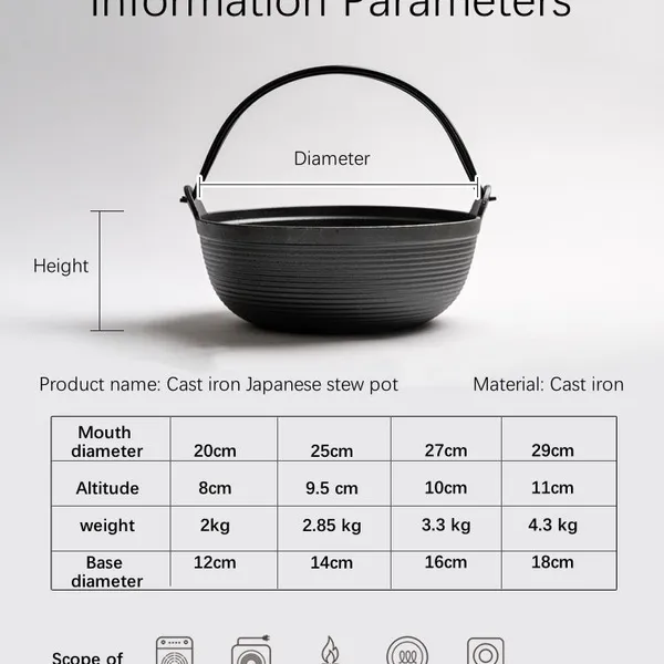 Japanese Style Single Serving Shabu Pot Pan Hot Pot Sukiyaki Pan Irori Nabe Pot With Wooden Lid and Cooking Stove photo-4