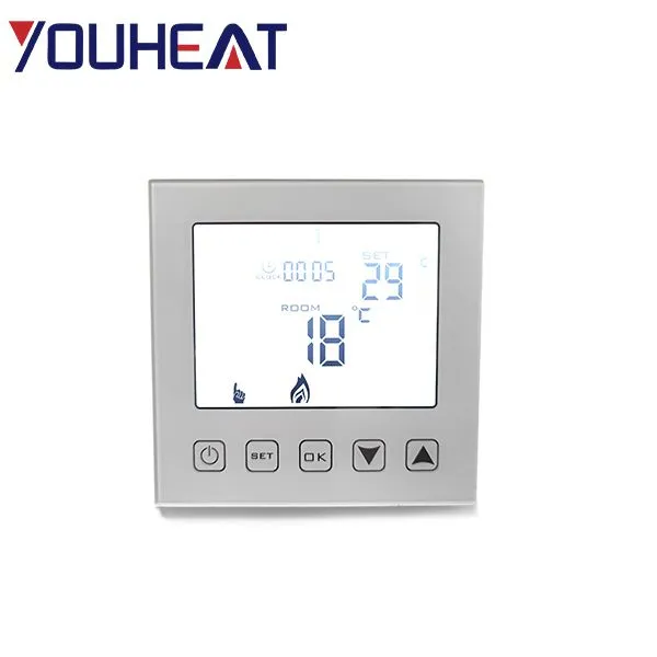 Fashionable Design Intelligent Touch Screen Adjustable Temperature Control Smart Thermostat for Floor Heating photo-6