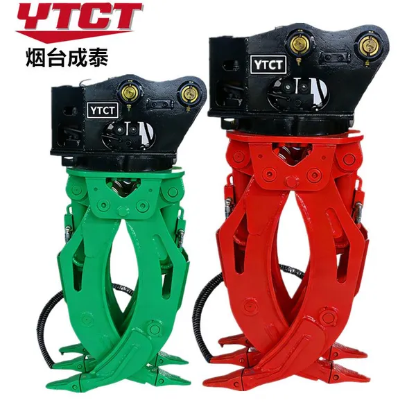 China Factory Supplying Hydraulic Log Wood Grapple Excavator Log Grab Stone Grapple Excavator Attachment
