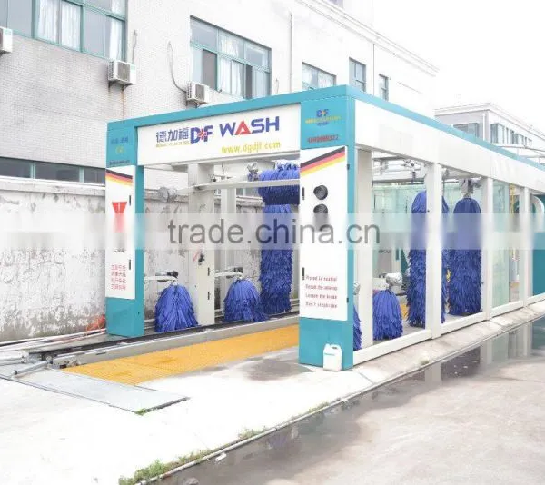 9Brushes Tunnel Car Wash PE-T9 40000USD Automatic Up Down Drying System