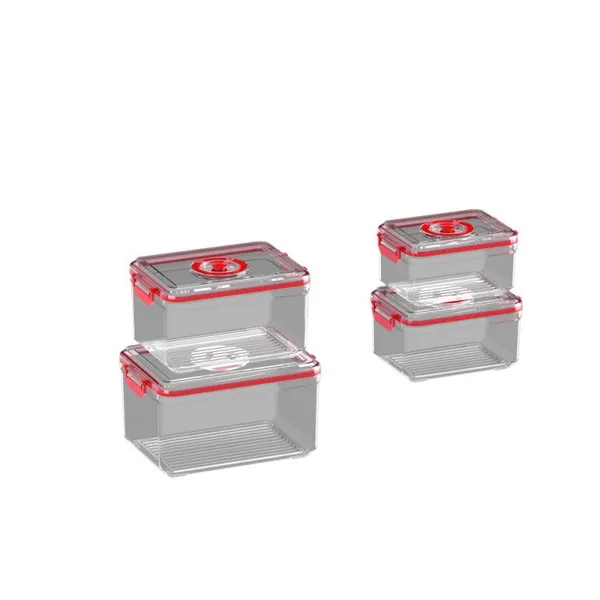 Leak-proof Design Stackable Vacuum Food Storage Container Box for Family Refrigerator Meal Prep