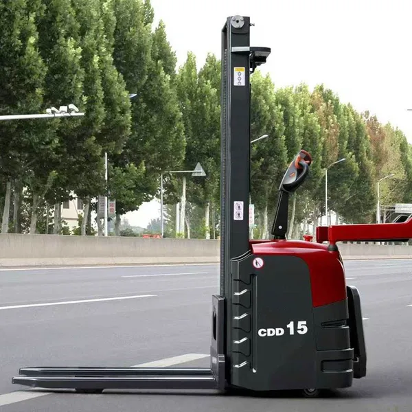 Factory Hot Sale 1500kg 2000kg Lift Height 3M Full Electric Stacker Walking Stacker Forklift Hydraulic Stacker photo-3