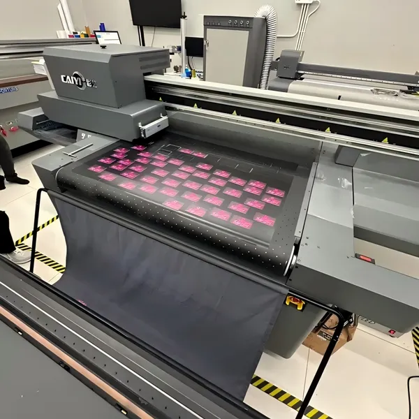 Caiyi High Resolution CCD AI Visual Camera Positioning UV Printer With Conveyor Belt CY-1200 CCD