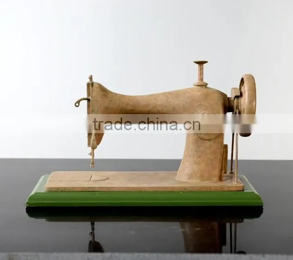 Home Decoration Bronze Sewing Machine Statue Female Figure Sculpture Patented photo-3