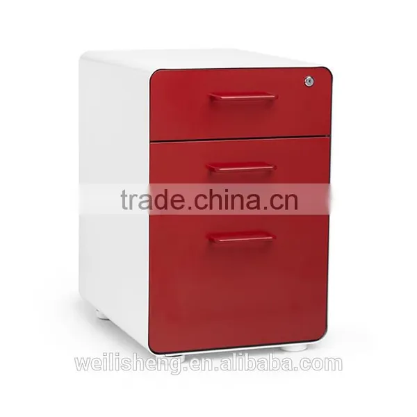 WLS New Deisgn 3 Drawer Colorful Office Metal Pedestal photo-3