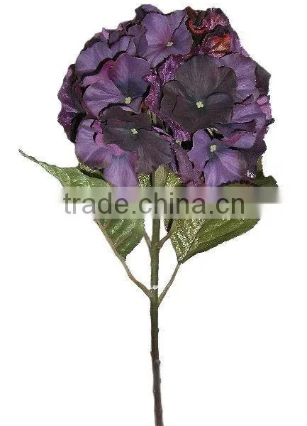 Artificial Christmas Flower of 43cm Hydrangea With 4 Leafs
